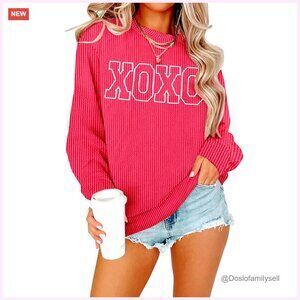 Valentine Heart Graphic Sweatshirt Lightweight Long Sleeve Casual Pullover Y2k